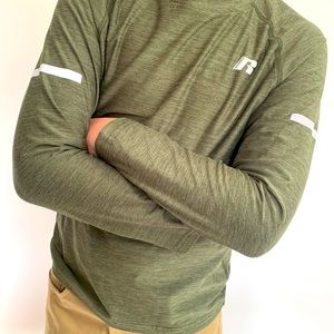 Russel Boys Dri-power Long Sleeve Army Green M